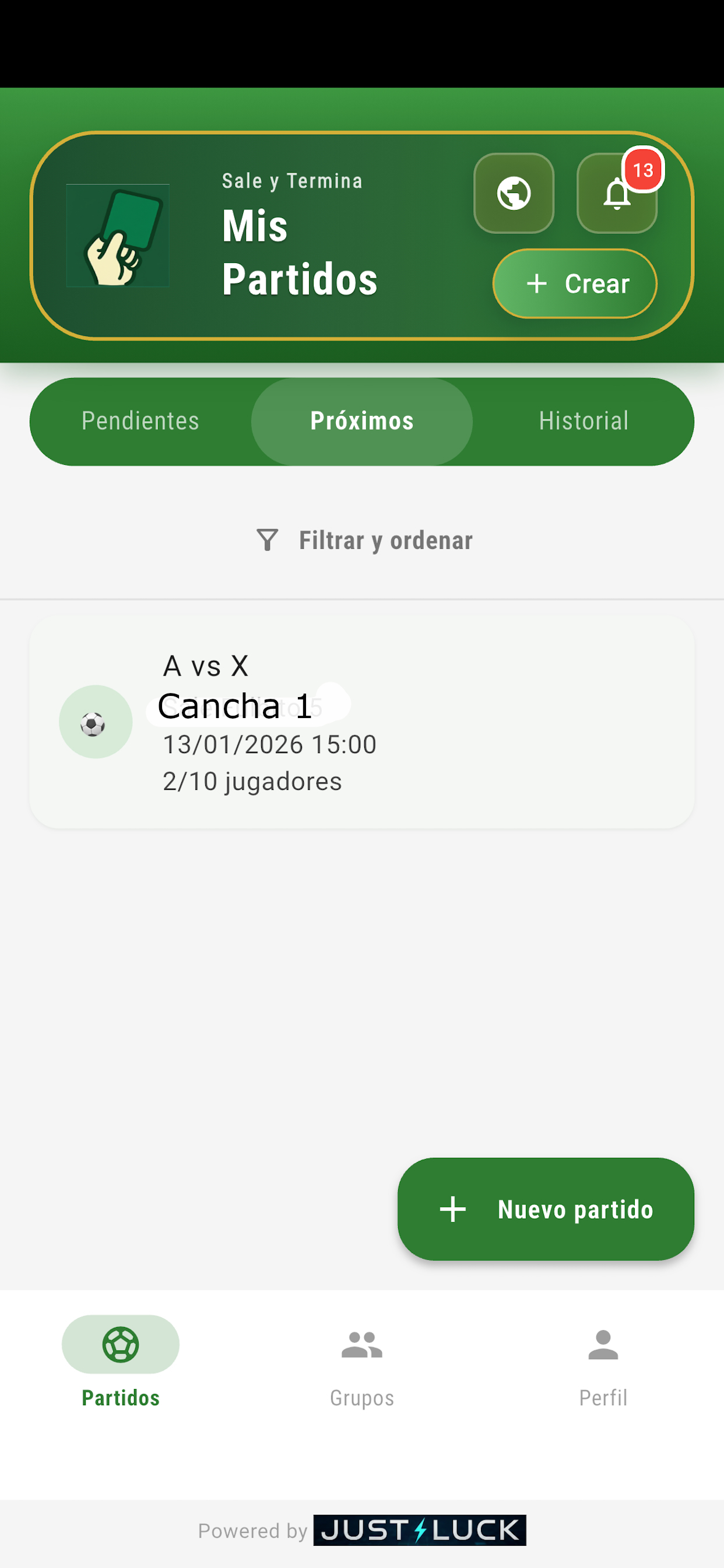 Pantalla principal