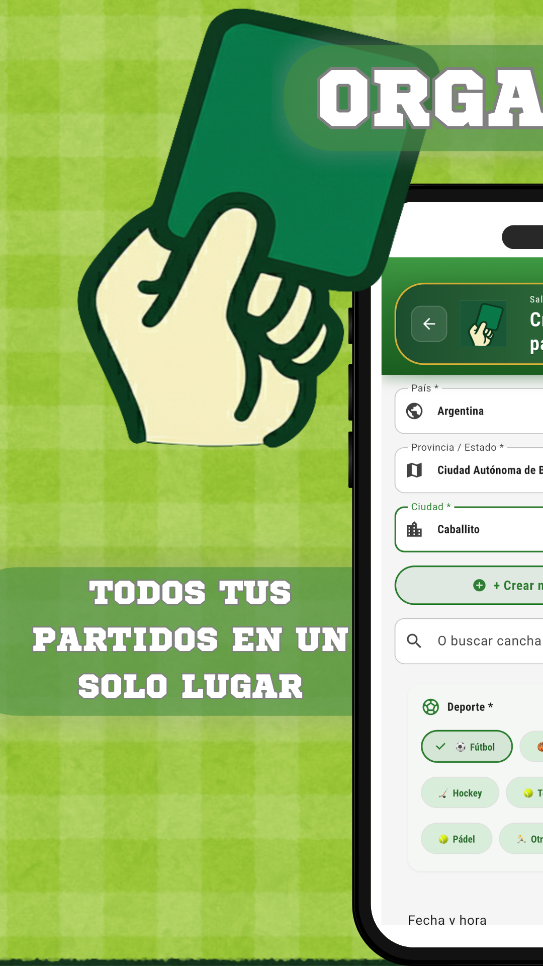 Organiza - Todos tus partidos en un solo lugar